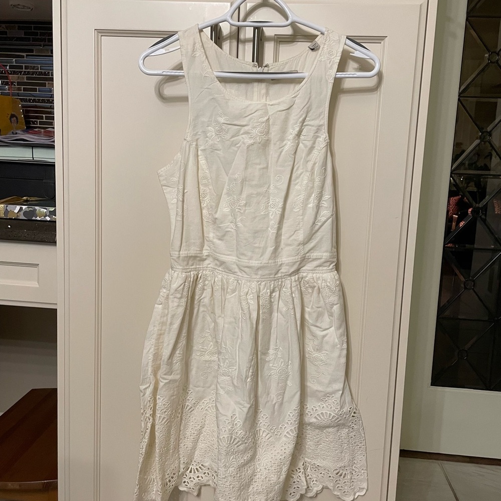 Jack Wills White Embroidered Dress